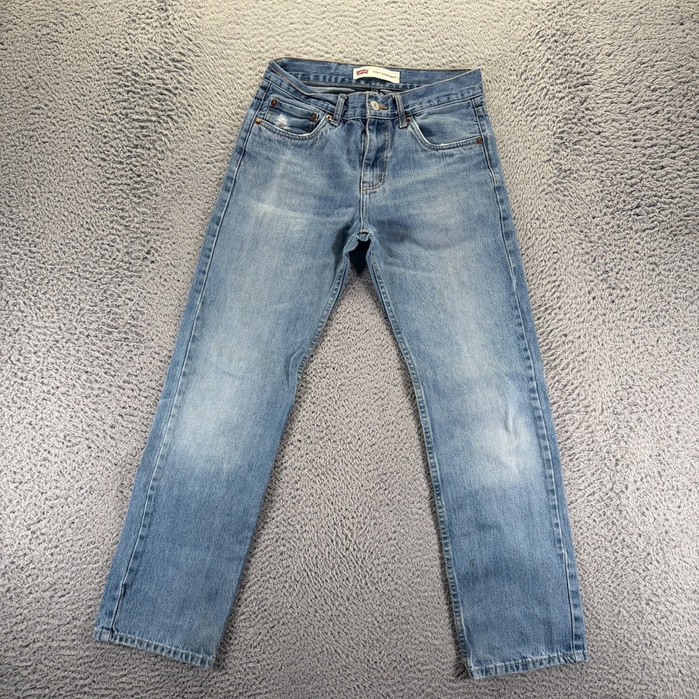 Levi's 514 Jeans Women's 16 Blue Cotton Denim Straight Leg Workwear Travel Faded